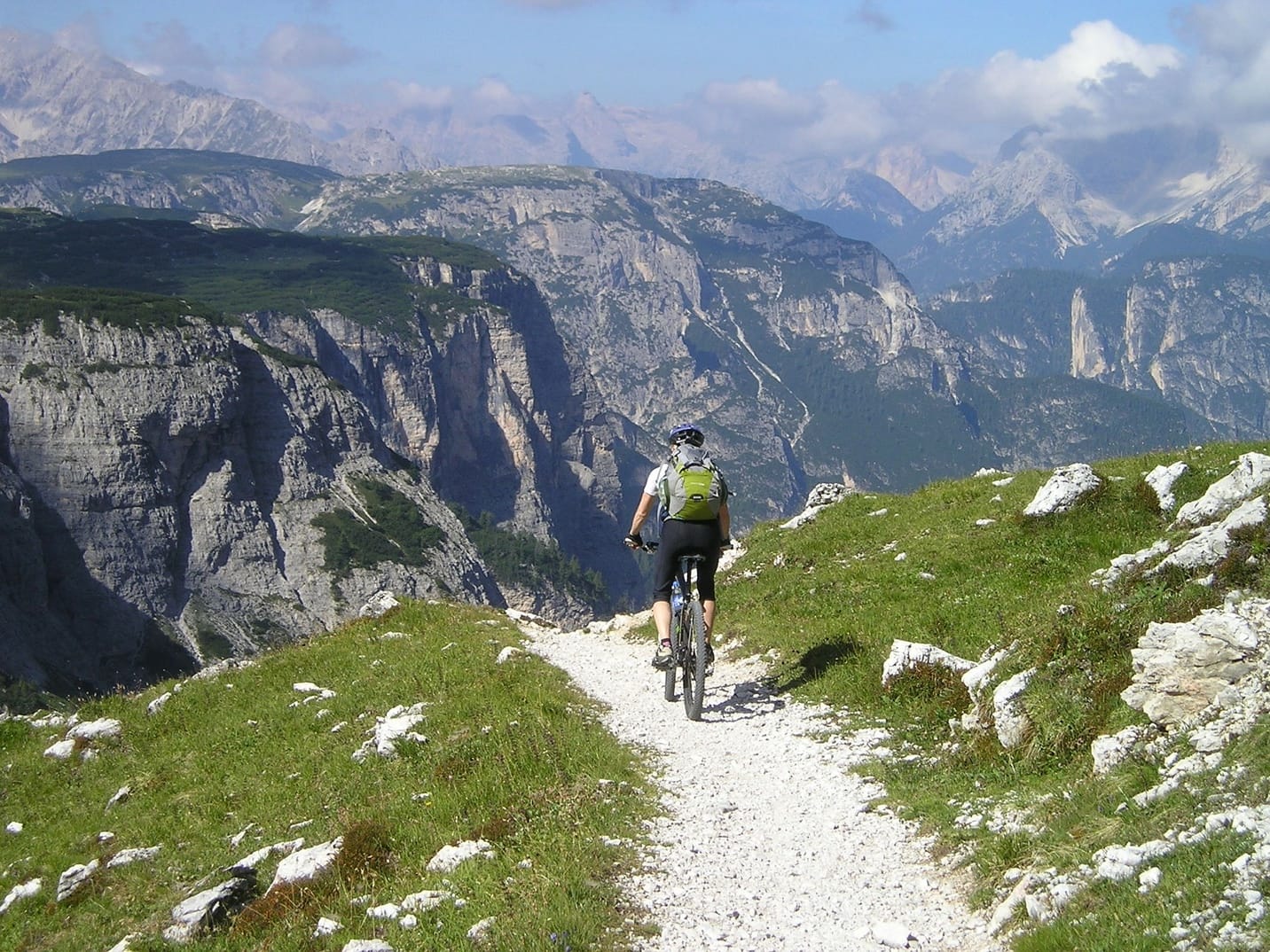 persion riding mountain bike