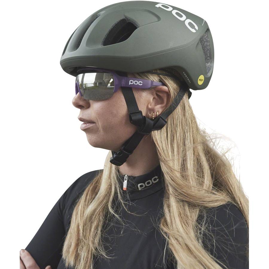 POC AIM Sunglasses Transparent Purple Clear/Violet Mirror - Image 2