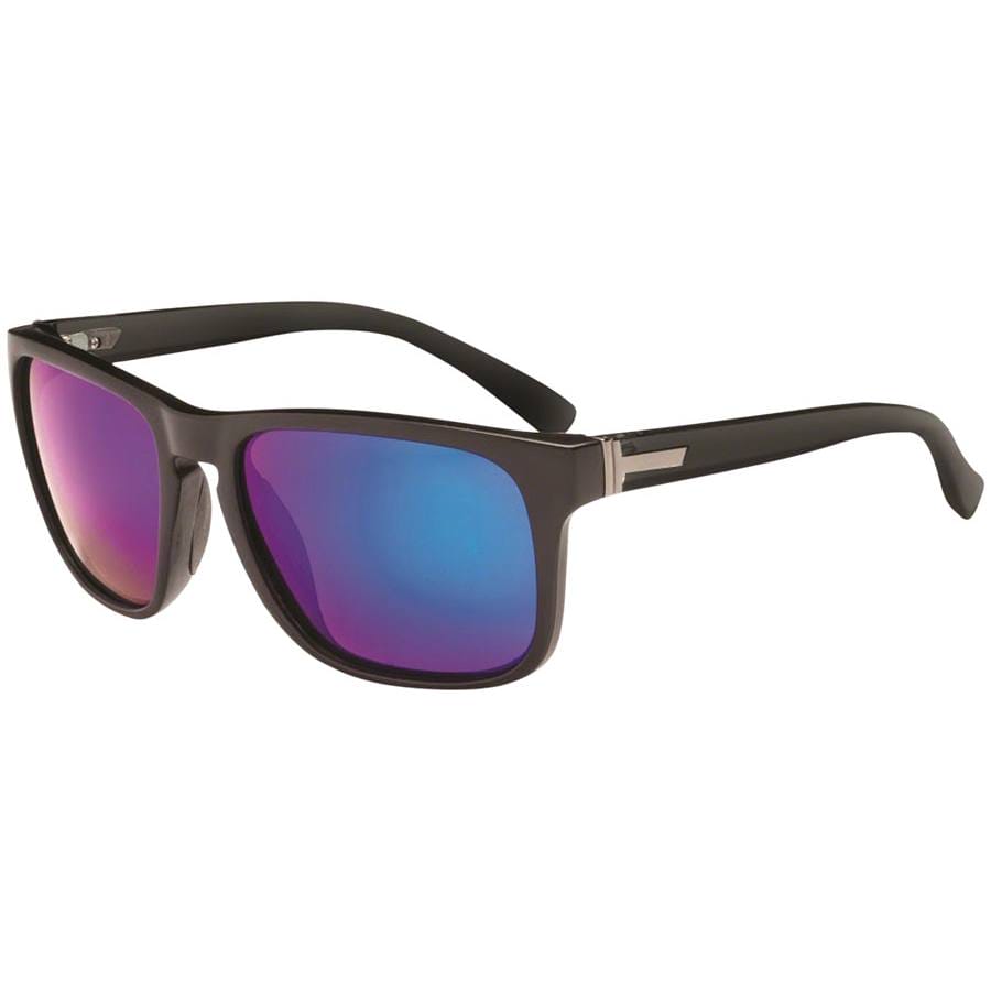 ONE Ziggy Polarized Sunglasses Matte Black with Smoke Green Mirror Lens