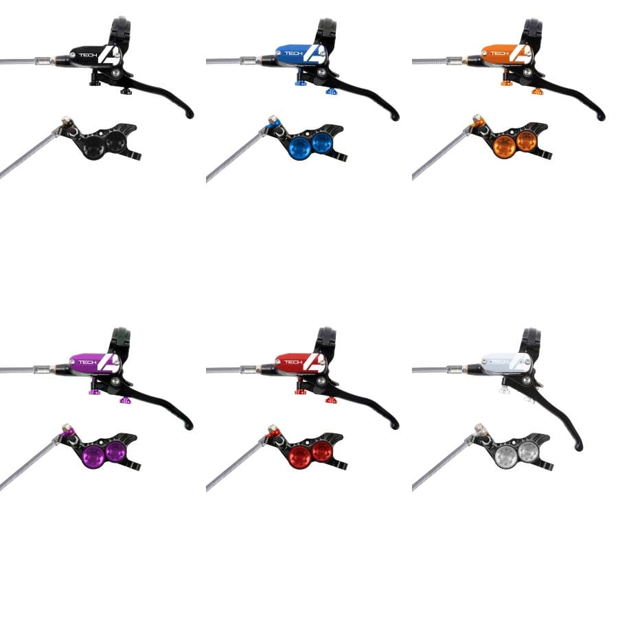 Hope Tech 4 V4 - No Rotor - Braided (Black). Full Manufacturer's Warranty