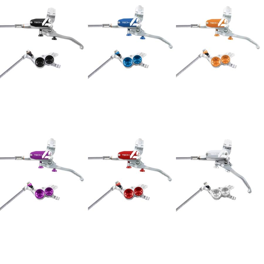 Hope Tech 4 V4 - No Rotor - Braided (Silver) Brand New All Colors