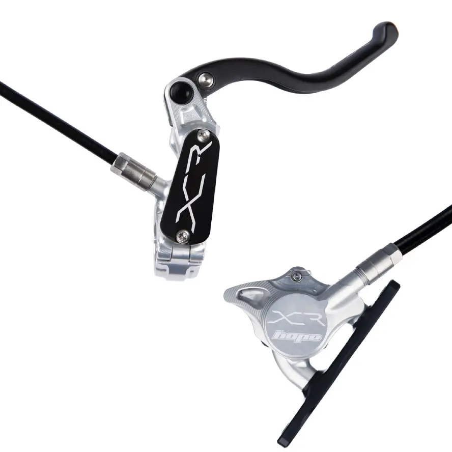 Hope XCR Pro X2 MTB Brake Set Flat Mount Silver Brand New