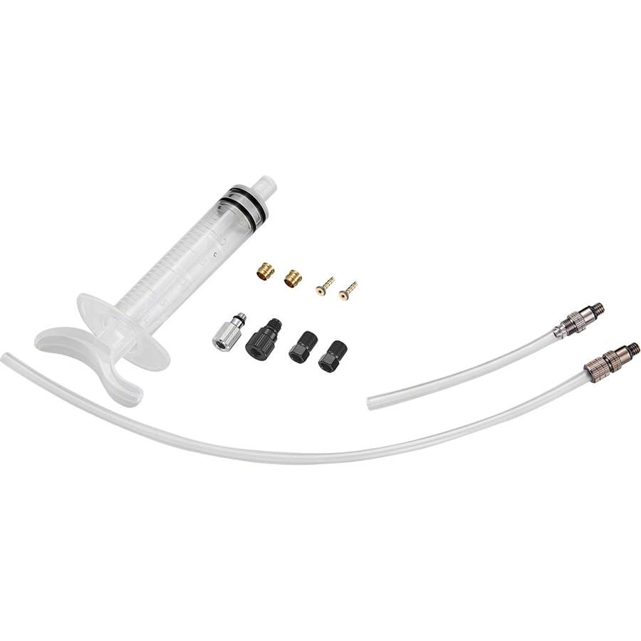 Tektro Basic Bleed Kit - Includes Syringe, Plastic Tubing, Hose Retainer, Compression Ferrules, Brass Inserts, and Inlet/Outlet Valve
