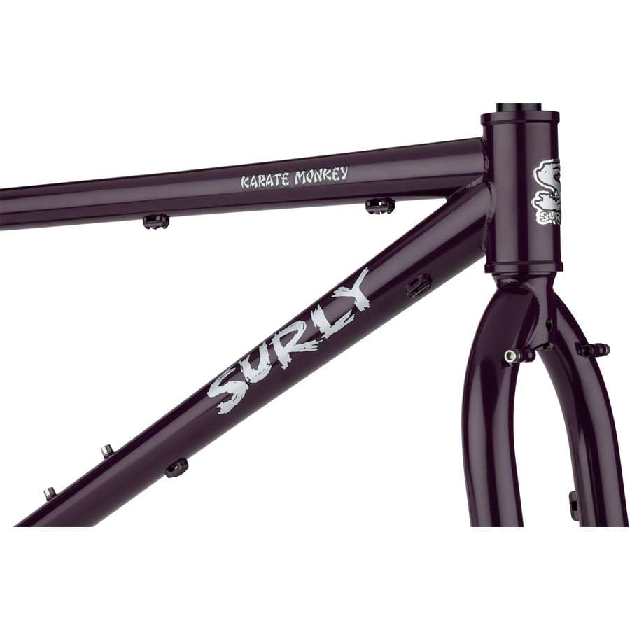 Surly Karate Monkey Frameset - 27.5", Steel, Organic Eggplant - Image 2