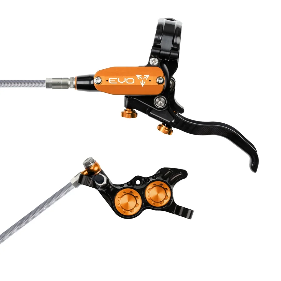 Hope Tech 4 EVO GR4 Braided No Rotor (Black) Brand New Black Orange