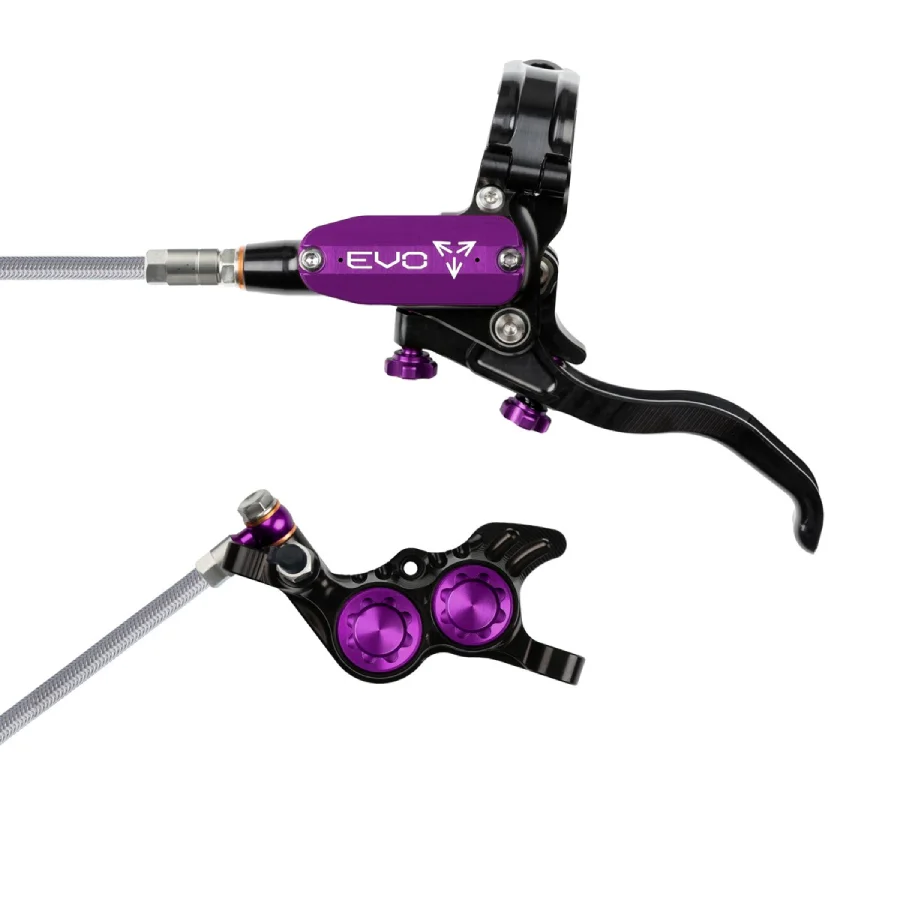 Hope Tech 4 EVO GR4 Braided No Rotor (Black) Brand New Black Purple