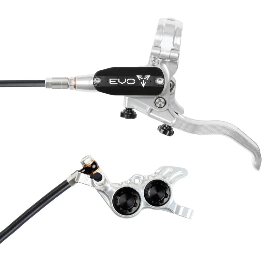 Hope Tech 4 EVO GR4 - No Rotor Black Hose (Silver) Brand New All Color Accent Options - Image 2