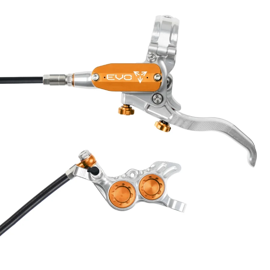 Hope Tech 4 EVO GR4 - No Rotor Black Hose (Silver) Brand New All Color Accent Options - Image 4